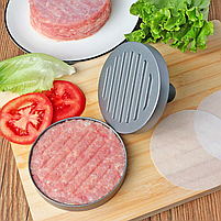Прес для гамбургерів і котлет металевий Cooking House 12см, ручна прес форма для гамбургерів., фото 9