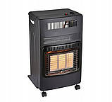 Газовий обігрівач переносний 4,2 кВт, керамічний, на бутан, з редуктором і шлангом, з колесами, для дому та майстерні до 80 м², фото 2