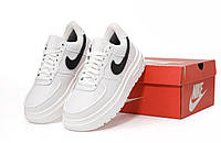 Женские термо кроссовки Nike Air Force 1 Luxe GORE-TEX White Найк Гор-Текс белые кожа термо осень еврозима