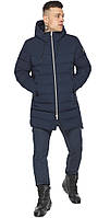 Модная мужская куртка зимняя цвет тёмно-синий модель 49023 (ОСТАЛСЯ ТОЛЬКО 52(XL))