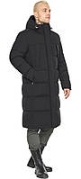 Чёрная зимняя куртка мужская с карманами модель 63899
