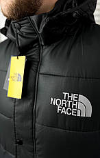 Куртка чоловіча подовжена The North Face чорна зимова ТНФ зимовий пуховик довгий Зе Норт Фейс, фото 3