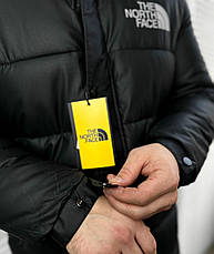 Куртка чоловіча подовжена The North Face чорна зимова ТНФ зимовий пуховик довгий Зе Норт Фейс, фото 5