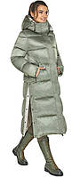 Нефритовая женская куртка с разрезами на кнопках модель 53570 50 (L)