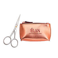 Ножиці для брів Elan Silver в косметичці Elan Rose Gold