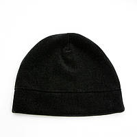 Флисовая шапка черная однотонная, шапка военная, флиска для спорта, камуфляжная шапка флис на зиму черная топ