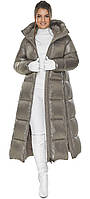 Тауповая женская удлинённая курточка модель 51525 Размеры 46 48