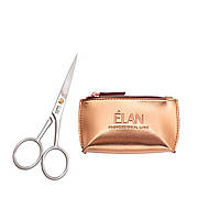 Ножиці для брів Elan Silver в косметичці Elan Gold