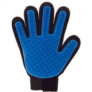 Рукавиця для тварин вичісування ТРМ True Touch Pet Brush Gloves синій (45347)