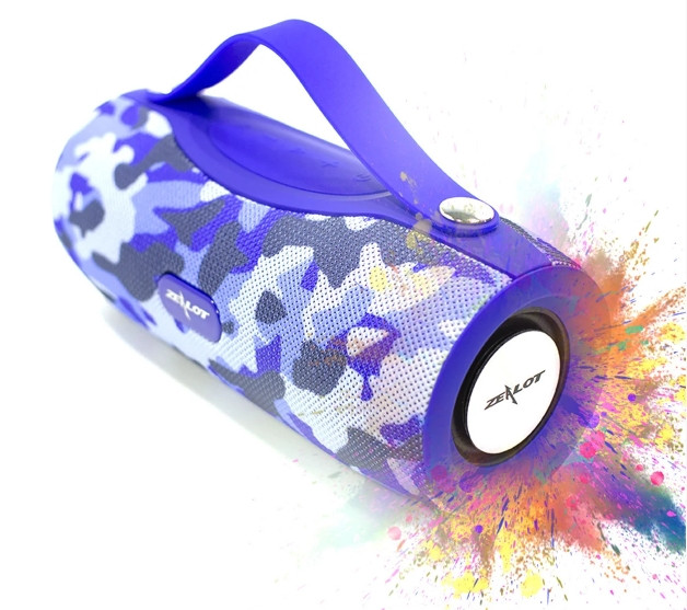Бездротова колонка Zealot S29 10W Bluetooth ліхтарик Power Bank радіо (Синій), фото 1
