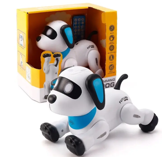 Радиоуправляемая интерактивная игрушка собака робот на украинском языке Shantou робот песик на пульте 20х22 см - фото 5 - id-p1984411126