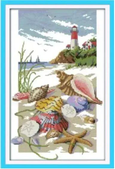 Набір для вишивання за нанесеною на канву схемою "Sailing (2)" . AIDA 14CT printed, 31*46 см