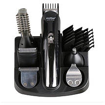 Стайлер тример акумуляторний 11 в 1 машинка для стриження волосся бритва гоління ORIGINAL KEMEI KM-600 PRO, фото 3