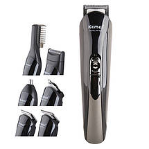 Стайлер тример акумуляторний 11 в 1 машинка для стриження волосся бритва гоління ORIGINAL KEMEI KM-600 PRO, фото 2