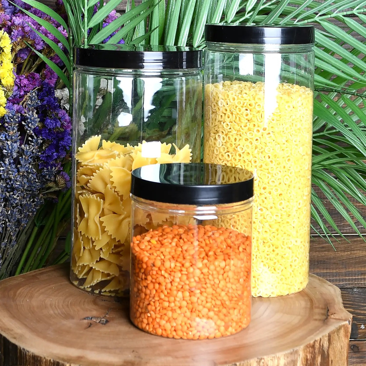 Ємність банка пластикова для зберігання сипучих продуктів та круп Supretto 500 мл (8403), фото 1