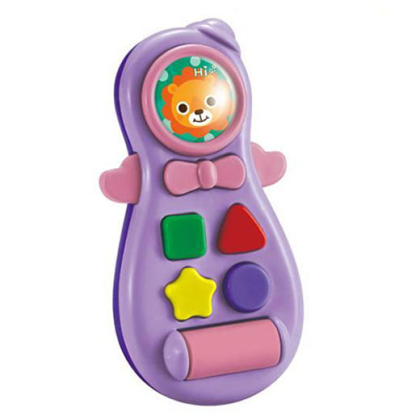 Дитячий мобільний телефон іграшка Abero QX-9117 V музичний Фіолетовий (QX-91176E Violet-RT)