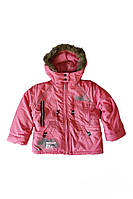 Детская зимняя куртка для девочки евро зима с капюшоном, спортивная модель 98 размер СМ-20