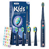 Детская электрическая зубная щетка Seago SG-2303 | 4 насадки | 5 режимов | IPX7