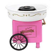Домашній апарат машинка для приготування солодкої вати вдома COTTON CANDY MAKER на колесах CARNIVAL, фото 3