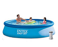 Надувний басейн Intex Easy Set 7290 л 396х84 см з насосом 2 006 л/год Синій (IP-168328)