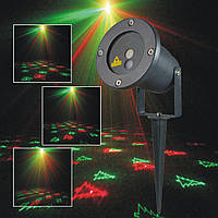 Лазерний LED проєктор вуличний Мульти IP 65 до 200 м2 6 режимів Чорний (VK-4642)