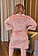 Стильный и комфортный костюм-тройка батал с пижамой женский Пудра, фото 4