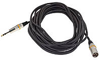 Інсертний балансний кабель ROCKCABLE RCL30390 D6M BA - Microphone Cable - XLR (m) / TRS Jack (10m)