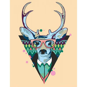 Картина по номерам "Cool deer" ★★☆ N0001364