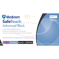 Перчатки нитриловые черные Medicom Black XL - 1 шт / Черный (нитриловые перчатки черные неопудренные 3.3 г)