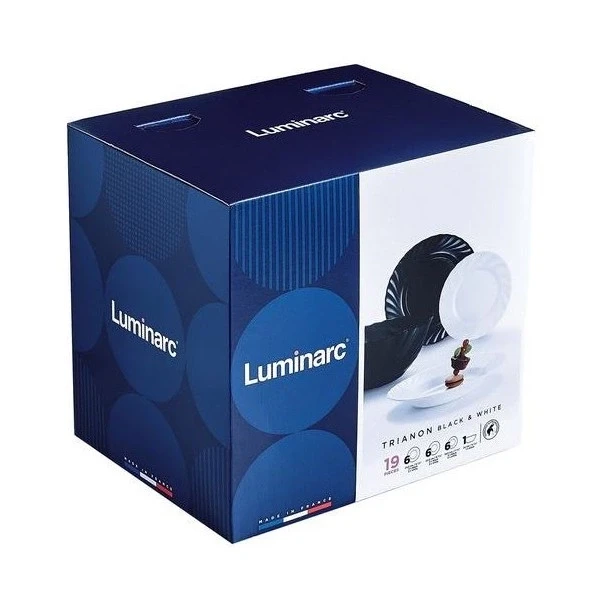 Сервиз столовый Luminarc (Люминарк) Trianon black&white 19 предметов (G8733) - фото 5 - id-p1986599297