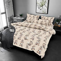 Двуспальный комплект постельного белья из ткани Бязь Голд "Кролики"