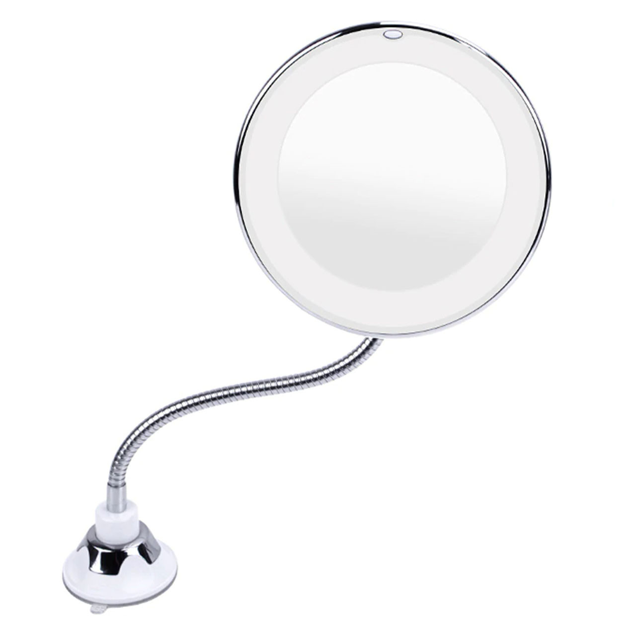 Світлодіодне LED дзеркало 10х Flexible Mirror для макіяжу з присоском на гнучкій ніжці зі збільшенням