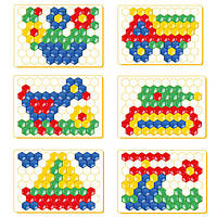 Мозаика для детей от 1 года Технок 2216TXK C на 120 фишек (2216TXK-RT)