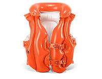 Жилет детский надувной Intex Школа плавания 50х47 см винил Красный (IP-169812)