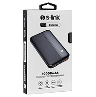 Портативная зарядка Power Bank S-link G10N 10000 mAh Slim Dual USB Type-C MicroUSB 5V/2.1А Black