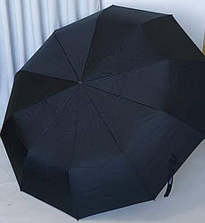 Парасолька автоматична з великим чорним куполом ø 125 см