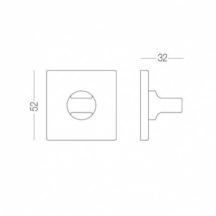 WC-фіксатор T20 SC - матовий сатин хром ZAMAK T20 SC MVM Китай, фото 3
