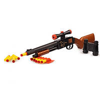 Іграшковий дробовик Golden Gun 50х10 см гвинтівка з кулями на присосці Різнокольоровий (925GG-RT)