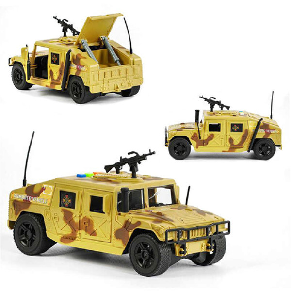 Іграшкова військова машина інерційна Bambi WY 610 S зі світлом та звуком, 24 см, Вид 2 (WY 610 B-RT)