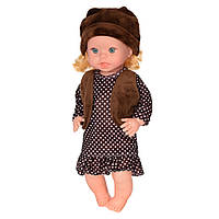 Детская кукла Bambi Яринка музыкальная на украинском языке 39 см 21х43х10 см с коричневым платьем Бежевый (M
