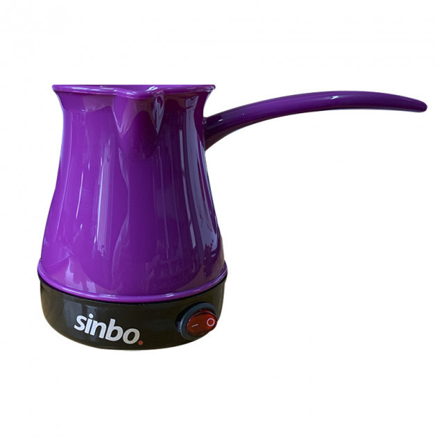 Турка електрична кавоварка SINBO SCM-2928 переносна ручна 600 Вт Фіолетовий