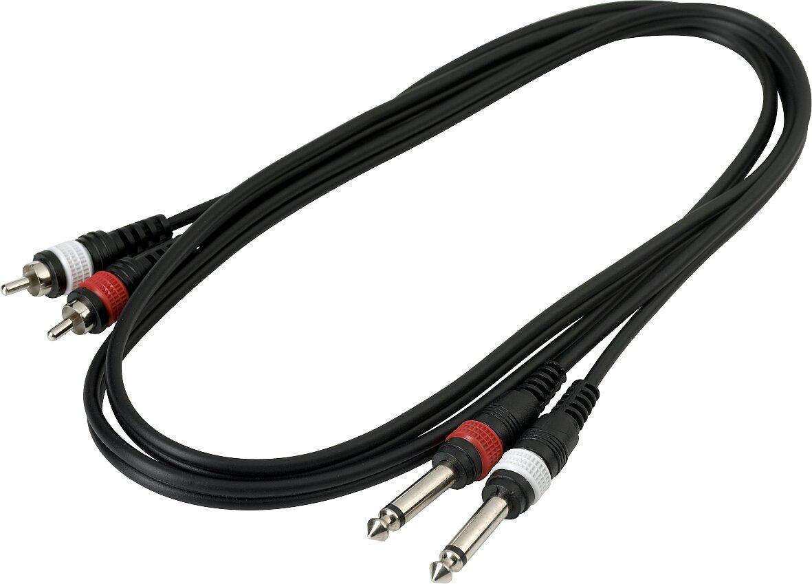 Інсертний кабель ROCKCABLE RCL20932 D4 Patch Cable - 2 x RCA to 2 x TS Jack (1.5m)