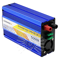 Инвертор, преобразователь (правильная синусоида) Lemanso LM40102 с 12V DC до 230 V/AC 500Вт