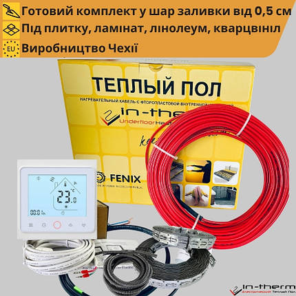 Нагрівальний кабель in-therm ECO PDSV20 з програмованим терморегулятором in-therm PWT-002 wif-fi, фото 1