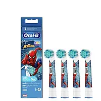 Детские сменные насадки для электрической зубной щётки 4шт. Oral-B EB10S Extra Soft Spider Man Человек Паук