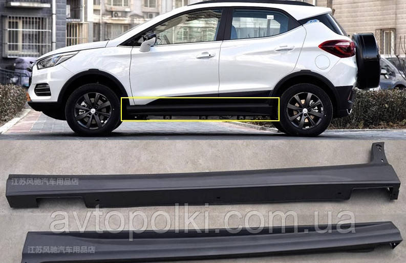 BYD Tang зашита накладка на пороги фартух, фото 1