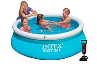Надувний басейн Intex Easy Set 880 л 183х51 см з насосом і підстилкою Синій (IP-168408)