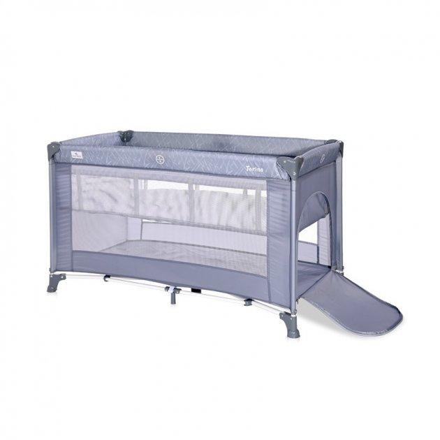 Дитяче ліжко-манеж Lorell Kids Torino-1 2 Layer бічне відкриття на блискавці Синій (10080462124-LR)