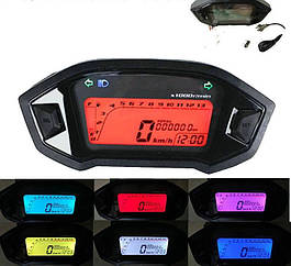 Універсальний РК-цифровий спідометр, тахометр, різнобарвна підсвітка, деталі мотоциклетних годинників