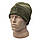 Комплект балаклава + шапка + баф флісовий Caiman олива, фото 9
